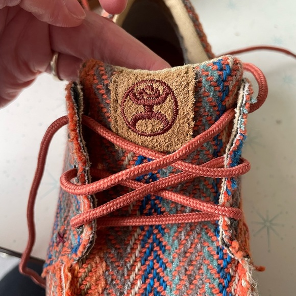 TWISTED X New hippie boho girls boots size 2 Kids children patchwork boat shoes - Picture 6 of 7